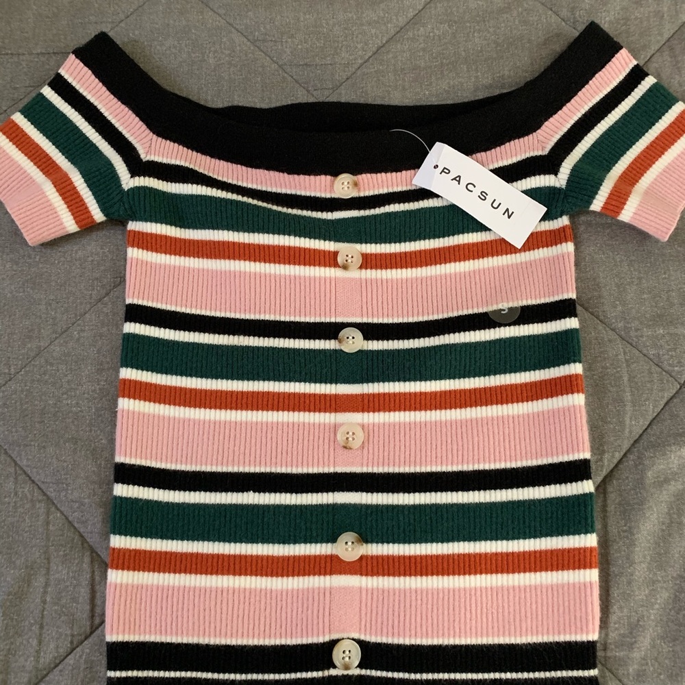 PacSun knit Off the shoulder Crop top NWT